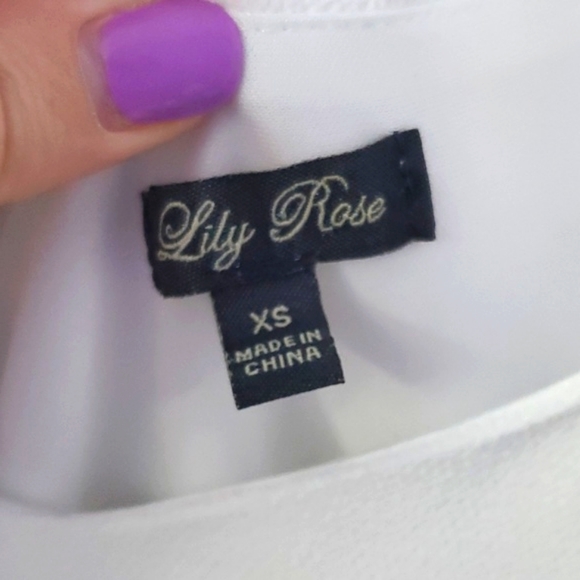 Lily Rose Blue & White striped romper Juinors XS - Picture 3 of 7